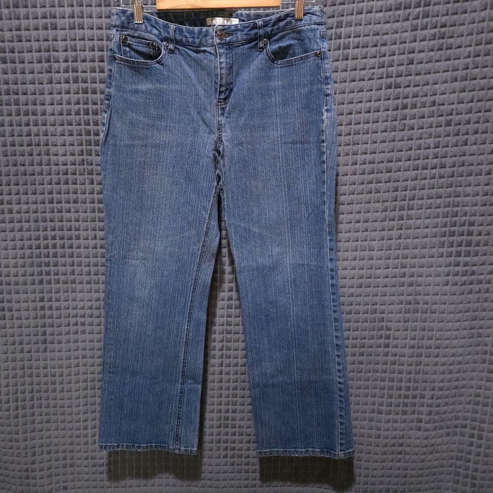 High Rise Bootcut Jeans 10S 32x29 Y2K Relaxed Stretch Med Wash Casual Western